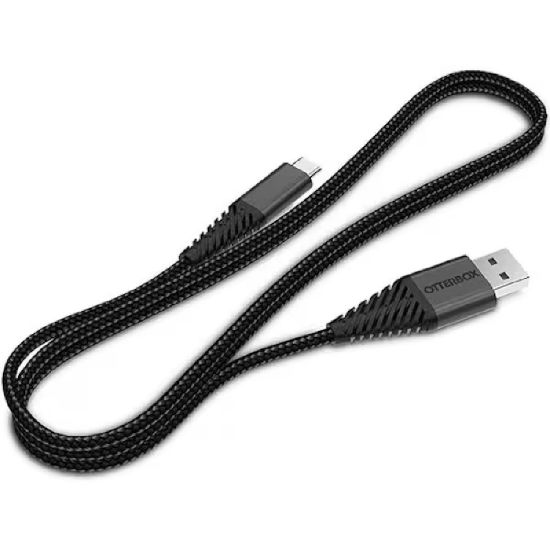 Picture of OtterBox USB-C to USB-A Cable (1M) - Black (78-51411), Samsung Galaxy,Apple iPhone,iPad,MacBook,Google,OPPO,Nokia, 2 Years Warranty