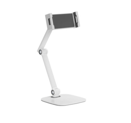 Picture of Brateck PAD39-02 SIMPLICITY UNIVERSAL PHONE/TABLET TABLETOP STAND Compatible with most 4.7'~12.9' phones, tablets, and more devices (White) (LS)