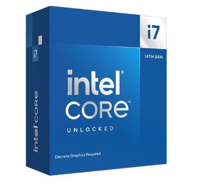 Picture of Intel i7 14700KF CPU 4.3GHz (5.6GHz Turbo) 14th Gen LGA1700 20-Cores 28-Threads 33MB 125W Graphic Card Required Unlocked Retail Raptor Lake no Fan