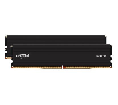 Picture of Crucial Pro 32GB (2x16GB) DDR5 UDIMM 5600MHz CL46 Black Heat Spreader Support Intel XMP AMD Ryzen for Desktop PC Gaming Memory