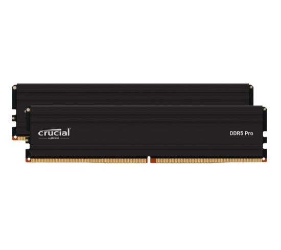 Picture of Crucial Pro 32GB (2x16GB) DDR5 UDIMM 5600MHz CL46 Black Heat Spreader Support Intel XMP AMD Ryzen for Desktop PC Gaming Memory