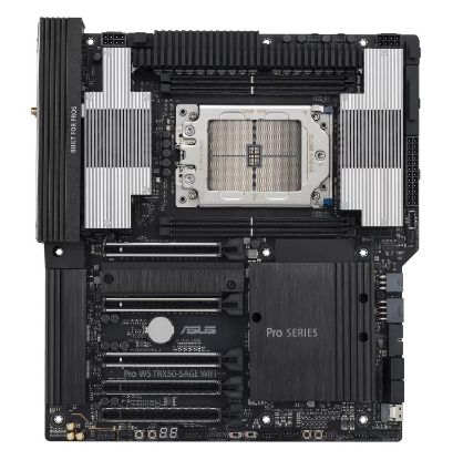 Picture of ASUS AMD PRO WS TRX50-SAGE WIFI CEB Workstation Motherboard, PCIe 5.0 x16, PCIe 5.0 M.2, 10Gb and 2.5Gb LAN, Multi-GPU support WIFI7