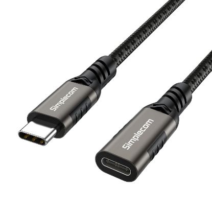 Picture of Simplecom CAU605 USB-C Male to Female Extension Cable USB 3.2 Gen2 PD 100W 20Gbps 0.5M