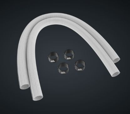 Picture of Corsair Sleeving Kit for AIO CPU Coolers - 400mm - White, TWO-YEAR WARRANTY