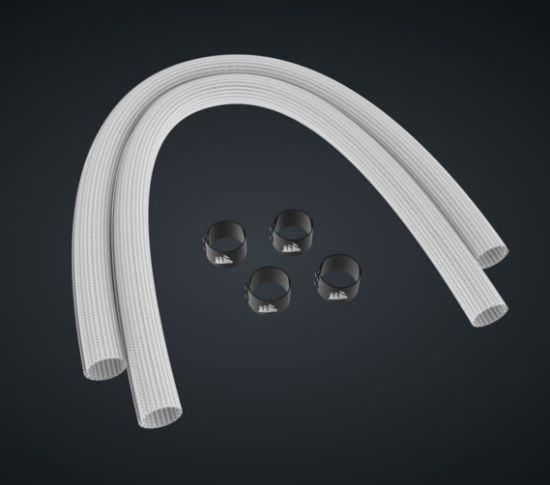 Picture of Corsair Sleeving Kit for AIO CPU Coolers - 400mm - White, TWO-YEAR WARRANTY