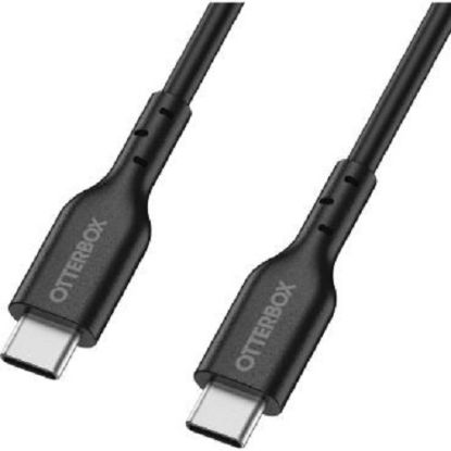Picture of OtterBox USB-C to USB-C (2.0) PD Fast Charge Cable (1M) -Black(78-81356),3 AMPS (60W),Samsung Galaxy,Apple iPhone,iPad, Etc, 2 Years Warranty