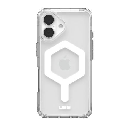 Picture of UAG Plyo MagSafe Apple iPhone 16 (6.1') Rugged Case - Ice/White (114482114341), 16ft. Drop Protection (4.8M), Armored Shell, 10 Years Warranty