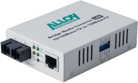 Picture of Alloy FCR200SC 10/100Base-TX to 100Base-FX Multimode Fibre (SC) Converter with LFP via FEF or FM. 2Km