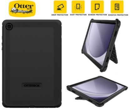 Picture of OtterBox Defender Samsung Galaxy Tab A9+ (11') Case -Black(77-95006),DROP+ 2X Military Standard,Multi-Layer,Port covers,7 Years Warranty