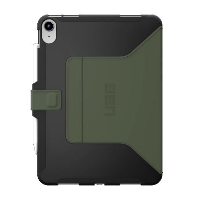 Picture of UAG Scout Apple iPad (11.0') 11th Gen (A16) / iPad 10th Gen (10.9') Folio Rugged Case (Black/Olive) - DROP+ Military Standard, 1 Year Warranty
