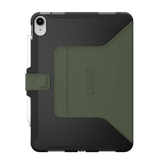 Picture of UAG Scout Apple iPad (11.0') 11th Gen (A16) / iPad 10th Gen (10.9') Folio Rugged Case (Black/Olive) - DROP+ Military Standard, 1 Year Warranty
