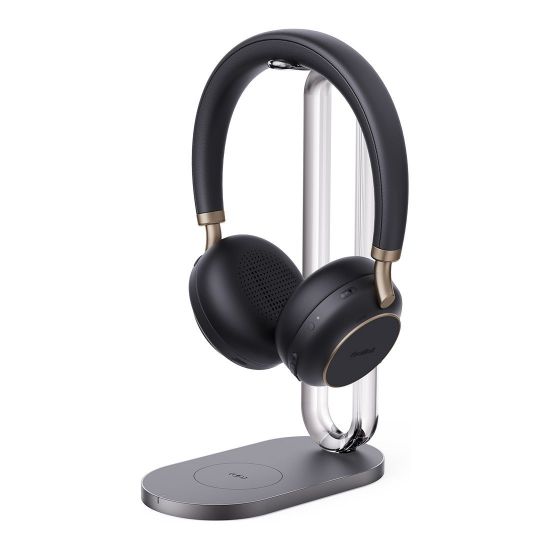 Picture of Yealink BH76 Teams ANC Bluetooth Headset With Charging Stand, Black, USB-A, Includes Charging Stand, Rectractable Microphone Up to 35 hours *EOS*