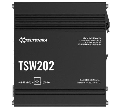 Picture of Teltonika TSW202 Managed PoE+ Ethernet Switch, Supports Profinet, 2 SFP Ports, 8 Gigabit Ethernet Ports Providing 30W of Power Each, PSU excluded