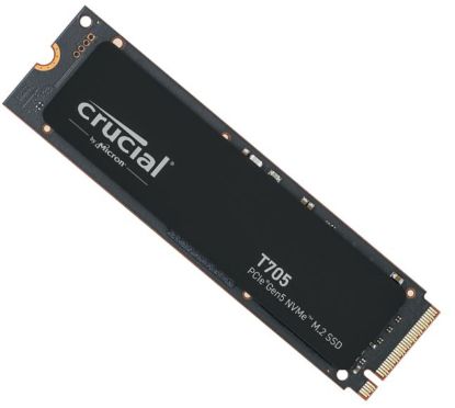 Picture of Crucial T705 2TB Gen5 NVMe SSD - 14500/12700 MB/s R/W 1200TBW 1550K IOPs 1.5M hrs MTTF DirectStorage for Intel 14th Gen & AMD Ryzen 7000