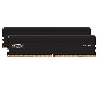 Picture of Crucial Pro 96GB (2x48GB) DDR5 UDIMM 5600MHz CL46 Black Heat Spreader Support Intel XMP AMD Ryzen for Desktop PC Gaming Memory