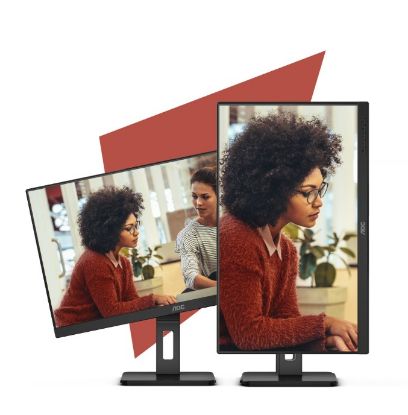 Picture of AOC 27' IPS, 4ms, FHD 1920 × 1080, Adaptive Sync, Border less, Height Adjustable Stand, VESA 100X100m, Speakers  HDMI, DP, VGA Office Monitor (LS