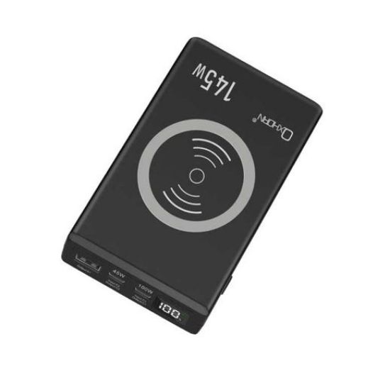 Picture of Oxhorn USB C PD Laptop Power Bank 145w 20,000mAh 2 USB-C 1 USB-A  Wireless Charge PD3.0 QC4.0 for Macbook, HP,Tablet. Smartphone, Camera Save on plane