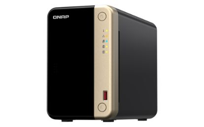 Picture of QNAP TS-264-8G 2 Bay desktop NAS 8 GB DDR4 onboard not expandable 2 x 3.5'/2.5' SATA 6Gb/s drive bays 2 x M.2 2280 PCIe Gen 3 x1 slots 2 x 2.5GbE