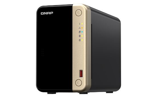 Picture of QNAP TS-264-8G 2 Bay desktop NAS 8 GB DDR4 onboard not expandable 2 x 3.5'/2.5' SATA 6Gb/s drive bays 2 x M.2 2280 PCIe Gen 3 x1 slots 2 x 2.5GbE
