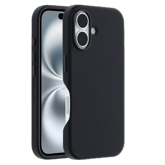 Picture of OtterBox Symmetry MagSafe Cactus Leather Apple iPhone 16 Plus (6.7') Case Black-(77-9628),DROP+ 3X Military Standard,Pocket friendly,7 Years Warranty