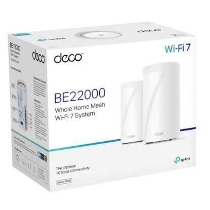 Picture of TP-Link Deco BE85(2-pack) BE22000 Tri-Band Whole Home Mesh Wi-Fi 7 System (WiFI7), 1376 Mbps at 2.4 GHz + 8640 Mbps at 5 GHz + 11520 Mbps at 6 GHz