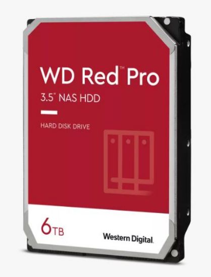 Picture of Western Digital WD Red Pro 6TB 3.5' NAS HDD SATA3 7200RPM 256MB Cache 24x7 300TBW ~24-bays NASware 3.0 CMR Tech