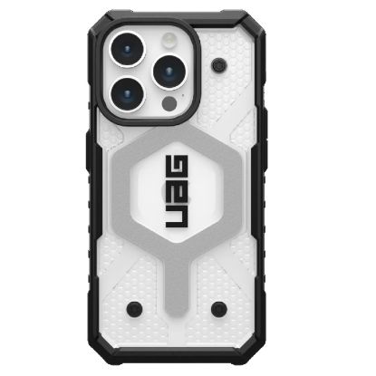 Picture of UAG Pathfinder MagSafe Apple iPhone 15 Pro (6.1') Rugged Case - Ice (114281114343), 18ft. Drop Protection (5.4M), Tactical Grip, 10 Years Warranty