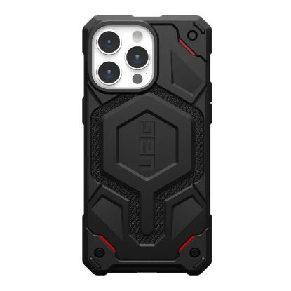 Picture of UAG Monarch Pro MagSafe Apple iPhone 15 Pro Max (6.7') Rugged Case - Kevlar Black (114222113940), 25ft. Drop Protection (7.6M), 10 Years Warranty