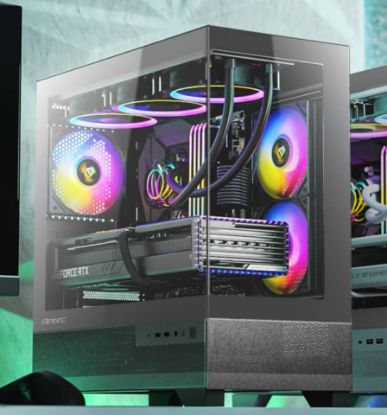 Picture of Antec CX500M ARGB Seamless  mATX, ITX, USB-C, Up to 6 Fans. 3 x ARGB included (2x Front Right, 1 x Rear). Gaming Case