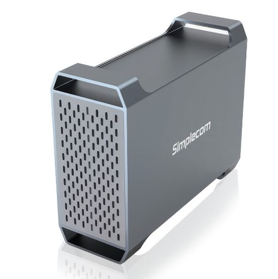 Picture of Simplecom SE482 SuperSpeed USB Dual Bay 3.5' SATA Hard Drive RAID Enclosure USB-C RAID 0/1, JBOD