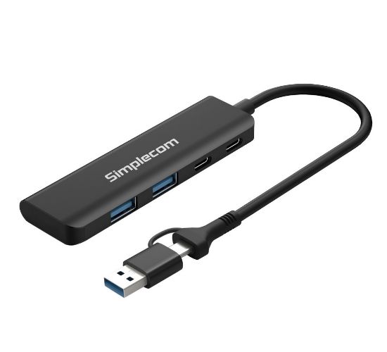 Picture of Simplecom CH385 SuperSpeed USB-A and USB-C 4-Port Combo Hub USB 3.2 Gen 1 (2x USB-A and 2x USB-C Ports)