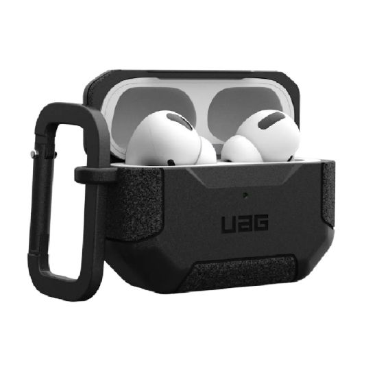 Picture of UAG Scout Apple Airpods Pro (2nd Gen) Rugged Case - Black (104123114040),DROP+ Military Standard,Detachable Carabiner, Featherlight,10 Years Warranty