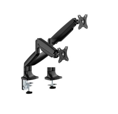 Picture of Brateck LDT82-C024-BK DUAL SCREEN HEAVY-DUTY GAS SPRING MONITOR ARM For most 17'~35' Monitors, Matte Black(LS)