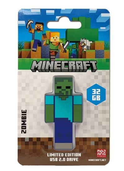 Picture of Verbatim Minecraft Zombie -  Collector's Edition USB Flash Drive - 32GB - Zombie - Retail