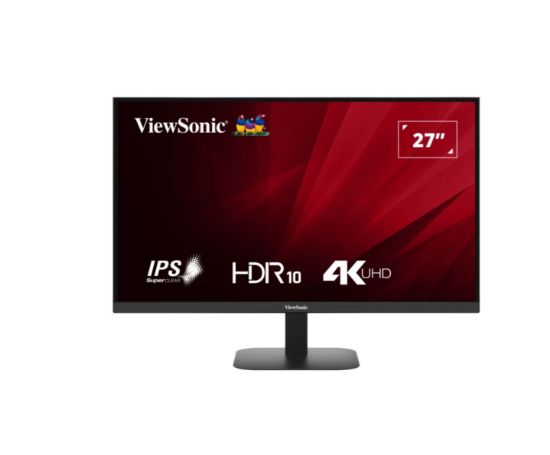 Picture of ViewSonic 27' 4K 3840 x 2160 SuperClear IPS, HDR10, 2x HDMI and DP x1, Eye Pro Tech.Seamless, VESA 75, Eco Mode, Joy Key rear, Office Monitor