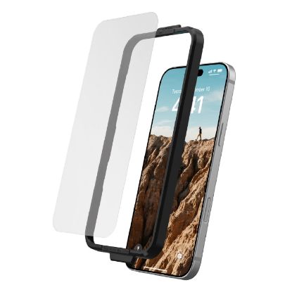 Picture of UAG Shield Apple iPhone 16 (6.1') Tempered Glass Screen Protector - Clear (14436511NA), Antimicrobial,Scratch Resistant, 1 Year Warranty