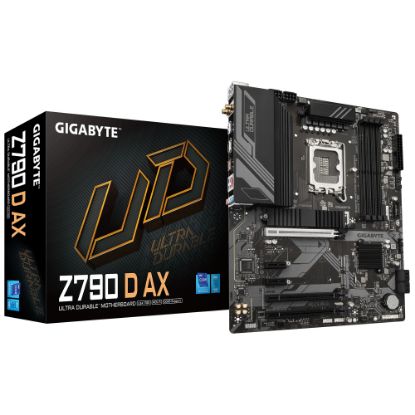 Picture of Gigabyte Z790 D AX  Intel LGA 1700 ATX Motherboard, 4x DDR5 ~192GB, 2x PCI-E x16, 3x M.2, 6x SATA,  6x USB 3.2, 2x USB-C,2x USB 2.0