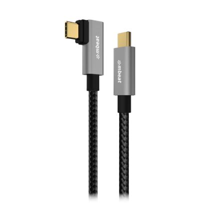 Picture of mbeat Tough Link 1.8m L-Shape USB 3.2 Gen2 USB-C Cable - Space Grey Data Transfer Rate: Maximum 10Gbps  Video Resolution: Maximum 4K/60Hz Weight 85g