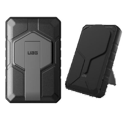 Picture of UAG Rugged Wireless Power Bank 10k mAh + Stand - Black/Grey (9B4411114030),20W USB-C, 10W Wireless, MagSafe compatible, 1 Year Warranty