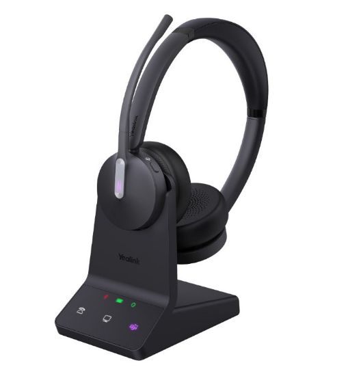Picture of Yealink WH64 Dual Teams DECT Wireless Headset, DECT & Bluetooth Wireless, Busylight, 3-Mic Noise Cancellation, Charging Stands, Carrying Bag