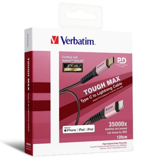 Picture of (LS)Verbatim Type C to Lightning Cable with Kevlar 120cm Rose Gold