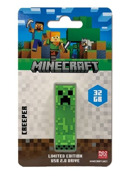 Picture of Verbatim Minecraft Creeper - Collector's Edition USB Flash Drive - 32GB - Creeper. Retail Pack - Minecraft Movie 2025
