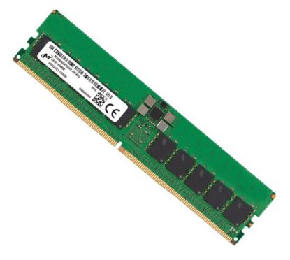 Picture of Micron 32GB (1x32GB) DDR5 RDIMM 5600MHz CL46 2Rx8 ECC Registered Server Data Center Memory 3yr wty
