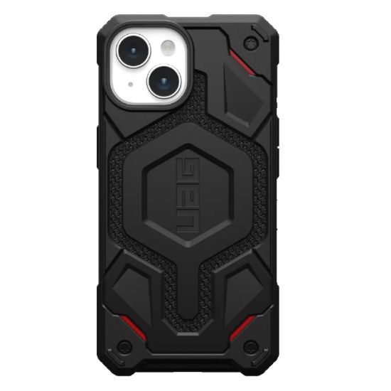 Picture of UAG Monarch Pro MagSafe Kevlar Apple iPhone 15 (6.1') Rugged Case - Kevlar Black(114219113940),25ft. Drop Protection (7.6M), 10 Years Warranty