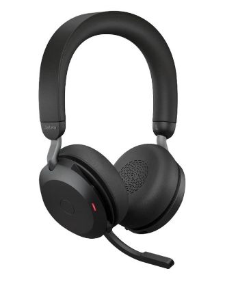 Picture of Jabra Evolve2 75 USB-A Link380a MS Stereo Black, 8-Mic Technology, 36 Hours Battery & Fast Charge, Dual-Foam Tech, Discreet Hide-Away Boom Arm