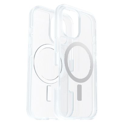 Picture of OtterBox React MagSafe Apple iPhone 16 (6.1') Case Clear - (77-96245),DROP+ Military Standard,Hard Case with Soft Grip Edges, 7 Years Warranty