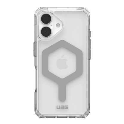 Picture of UAG Plyo MagSafe Apple iPhone 16 (6.1') Rugged Case - Ice/Silver (114482114333),16ft. Drop Protection (4.8M), Armored Shell, 10 Years Warranty