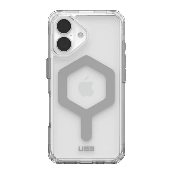 Picture of UAG Plyo MagSafe Apple iPhone 16 (6.1') Rugged Case - Ice/Silver (114482114333),16ft. Drop Protection (4.8M), Armored Shell, 10 Years Warranty