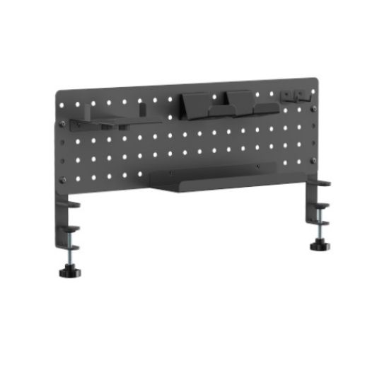 Picture of Brateck GMPB-05-02-B CLAMP-ON DESK PEGBOARD ORGANIZER WITH STORAGE KITS (BLACK) (LS)