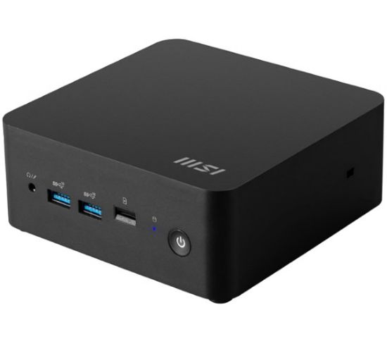 Picture of MSI Cubi NUC 1M-016BAU miniPC barebone, Black, Core 5-120U/Up to DDR5//max64GB/2*M.2/2*HDMI/2*TBT/2*LAN/Wifi6E/Card Reader/Switch Cable/3Y